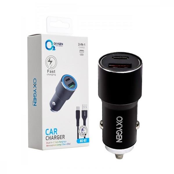 شارژر فندکی برند OXYGEN مدل AC07